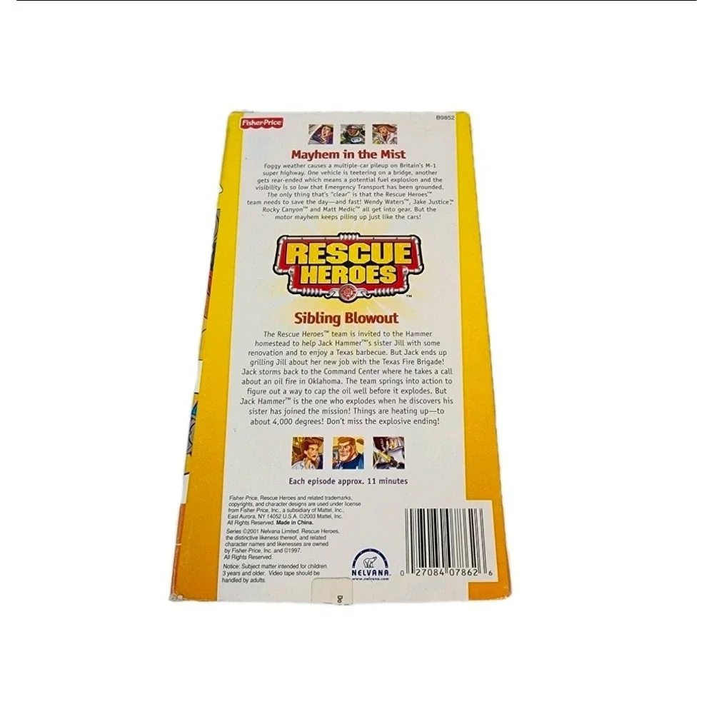 Fisher Price Rescue‎ Heroes Mayhem in the Mist Sibling Blowout VHS Video